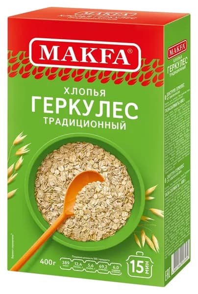 Хлопья Makfa Геркулес традиционный 400 г