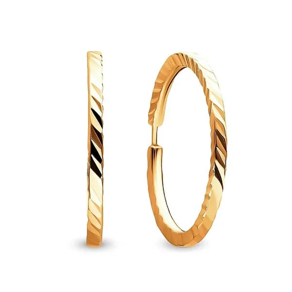 Серьги конго женские из красного золота 585 пробы 585GOLD