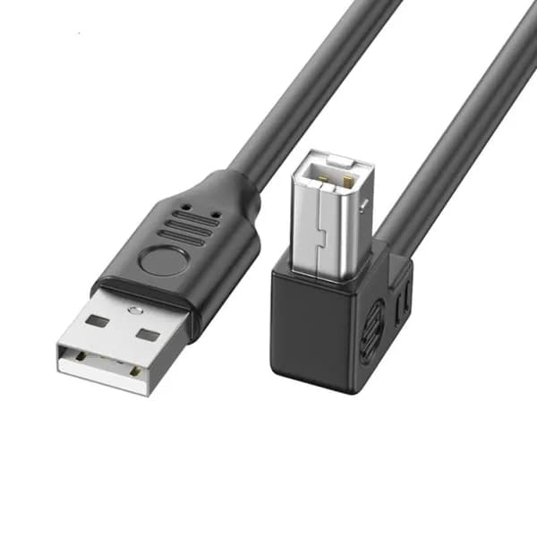 Кабель USB 2.0 Type A Male to B для сканера, высокая скорость 480 Мбит/с, 0.3m - Наклонись