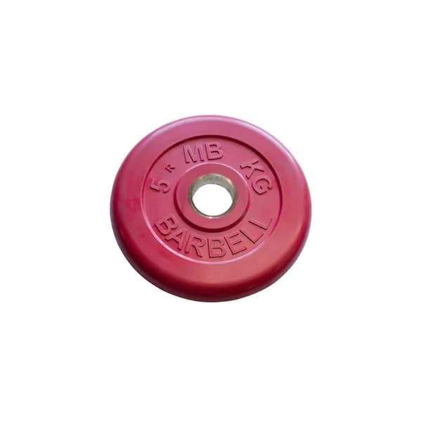 Блины для штанги и гантелей MB Barbell 5 кг 51 мм красный