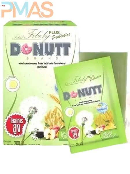 Клетчатка растительная для приготовления детокс-напитка Donutt Brand, упаковка 10 пакетиков по 20 гр