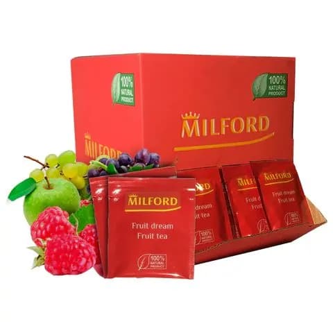 Чай MILFORD "Fruit Dream" фруктовый, 200 пакетиков в конвертах по 1,75 г (7025 РК)