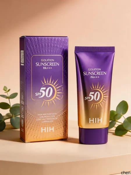 Изолирующий солнцезащитный крем SPF50+ Водонепроницаемый, устойчивый к поту и УФ-излучению Длительный отбеливающий изолирующий солнцезащитный лосьон три в одном