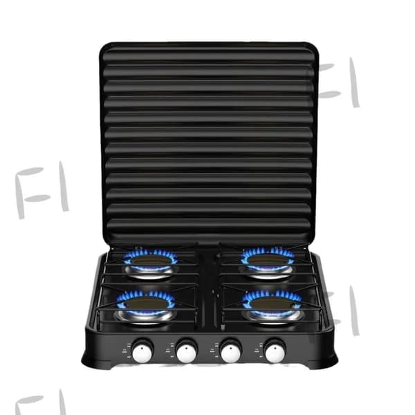 Черный, 4 конфорки, ручное зажигание, подходит для сжиженного газа12