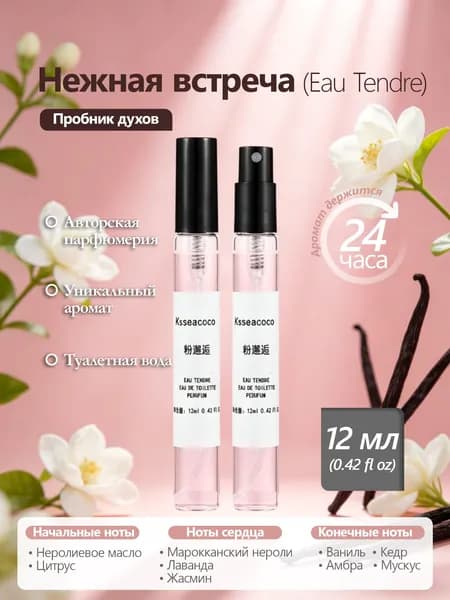 Туалетная вода Миниатюрный парфюм 12 мл, 25 ароматов на выбор, свежий легкий запах с долгим послевкусием, пробник духов для женщины 12.006 мл