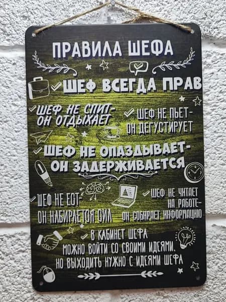 Постер "Правила и мотиваторы", 30 см х 20 см