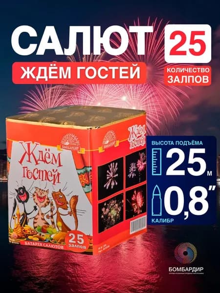В7240 Салют Ждем гостей (0,8"х25)