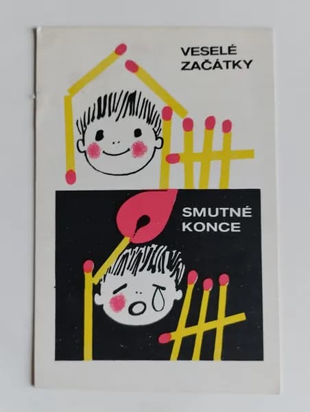 Карманный календарик. Чехословакия. 1981 год. Мультфильм. Счастливое начало - грустный конец.