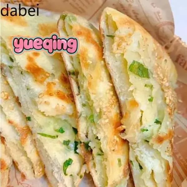 Традиционные луковые лепешки из Шаньдуна, ручная работа, быстрый питательный завтрак, приготовление на заказ