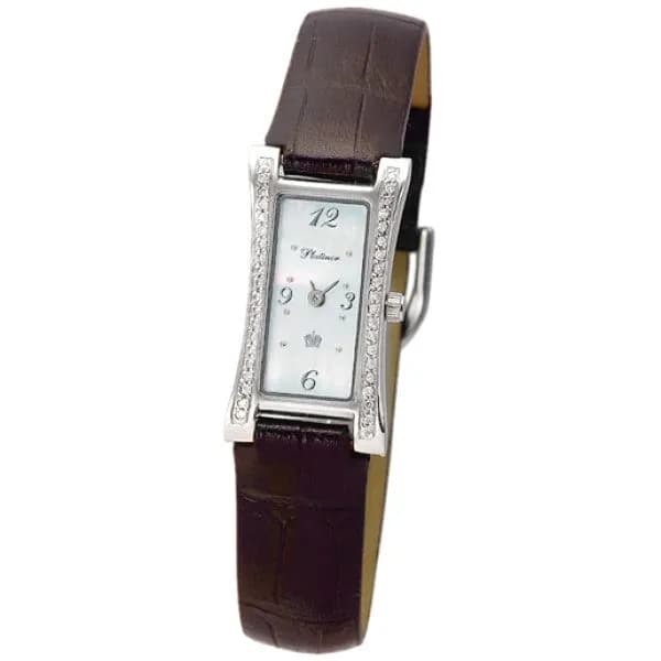 Женские серебряные часы Platinor Элизабет с фианитами, арт. 91706.306
