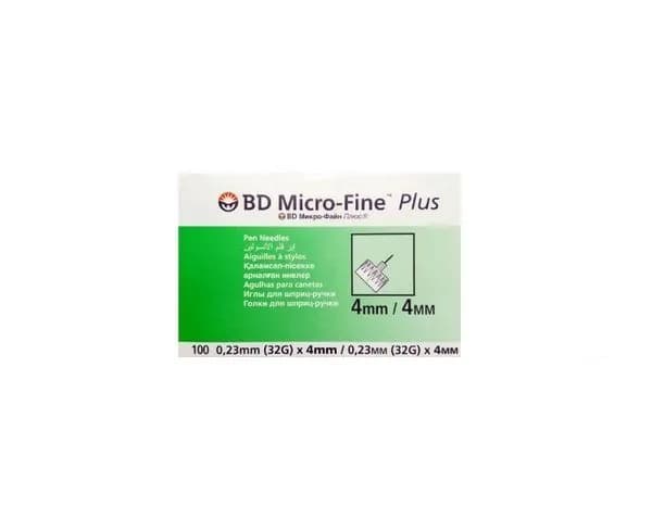 BD Micro-Fine plus, Иглы для шприц ручек, 4 мм, 100 шт