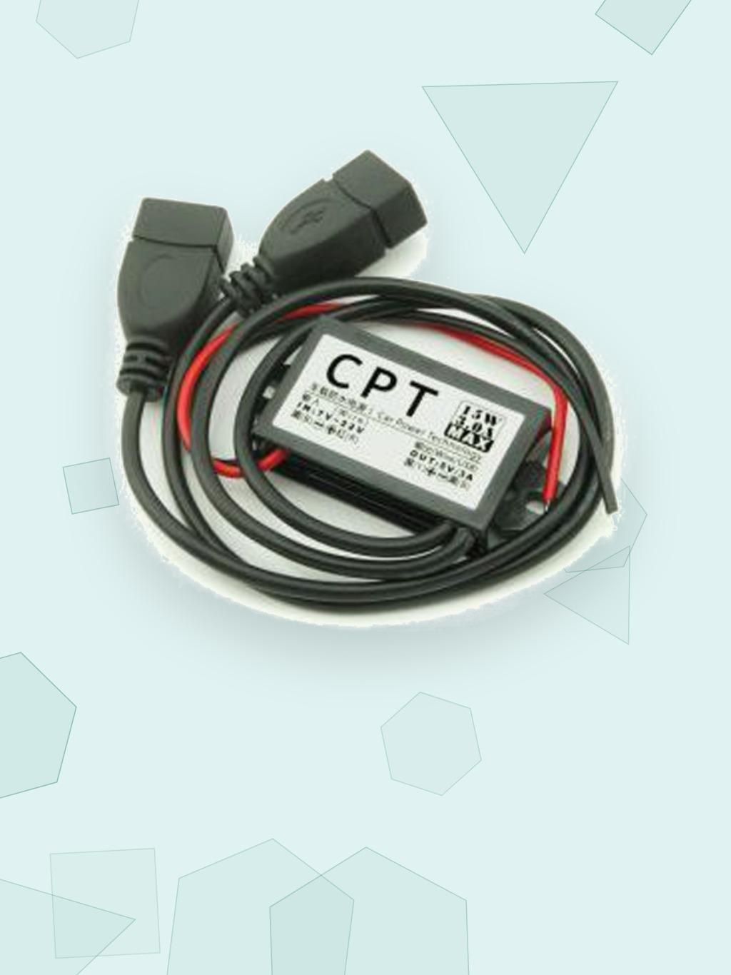 12В в 5В Понижающий Модуль USB, - Двойной USB