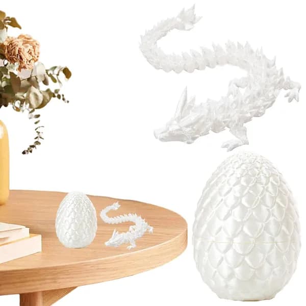 Светящийся 3D-печать дракон и яйцо из PLA, высота яйца 8,5 см