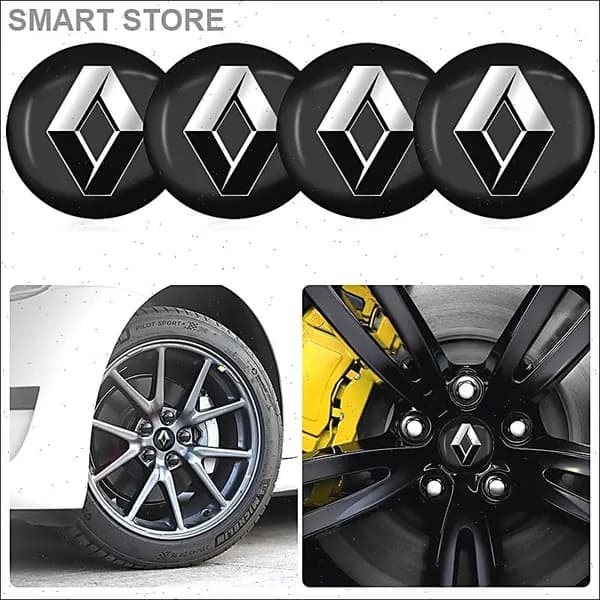 4 штуки Рено (Renault) автомобильных колпачков для ступиц диаметром 56 мм