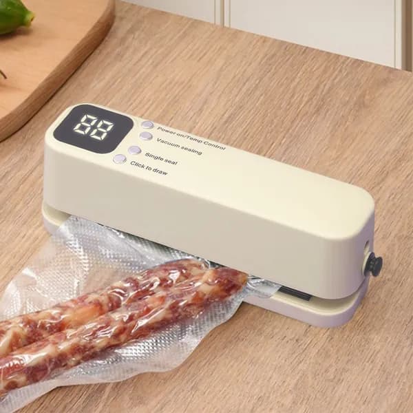 Беспроводной вакуумный упаковщик для продуктов, работает от аккумулятора