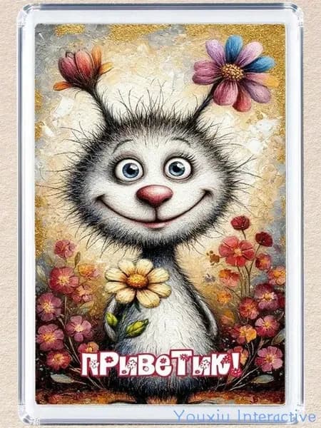 Магнит на холодильник "Веселый гуманоид"