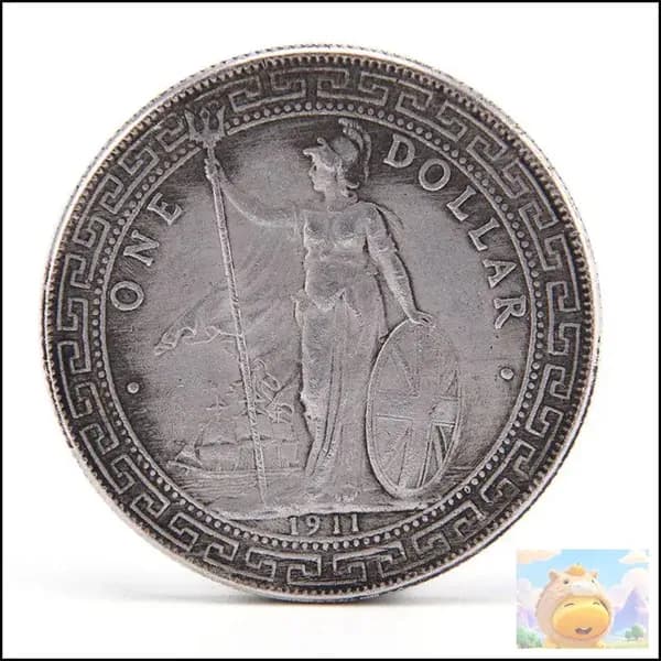 1911 станция иностранная британская античная серебряная монета