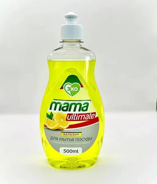 Средство гель для мытья посуды концентрат Mama Ultimate лимон 500мл