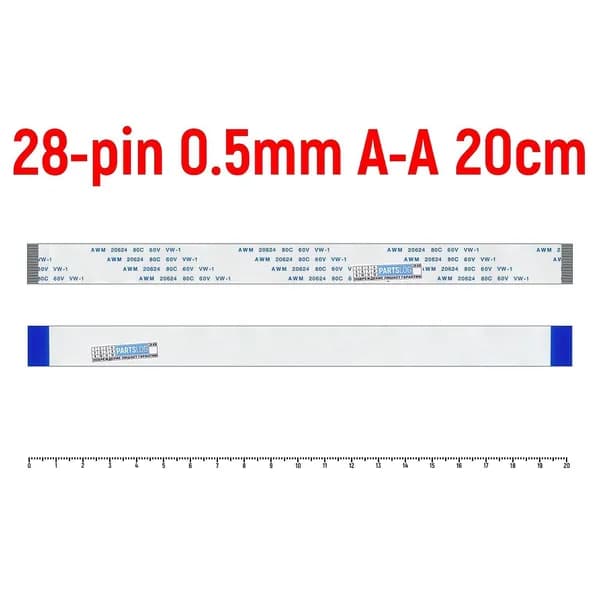 FFC Шлейф 28-pin Шаг 0.5mm Длина 20cm Прямой A-A