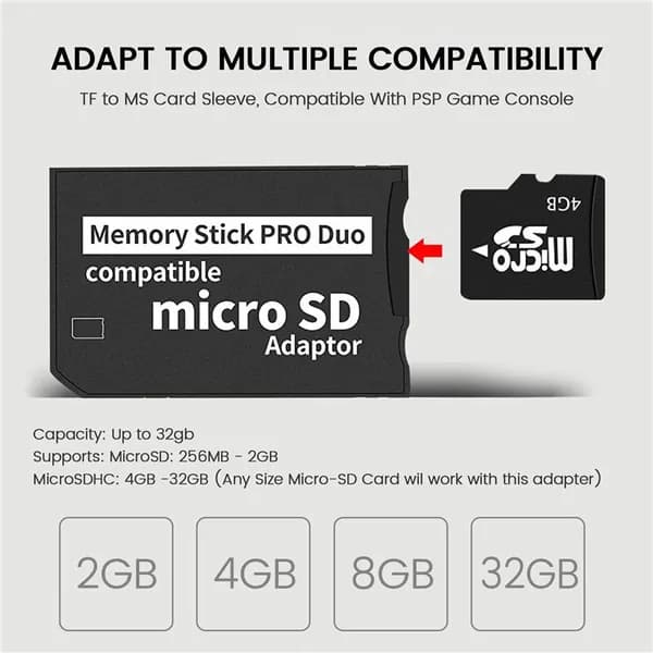 Stick Pro Duo Mini MicroSD TF to MS адаптер SD SDHC кард-р