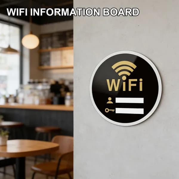 Круглая для записи WiFi пароля, стильный дизайн, для дома, кафе и офиса