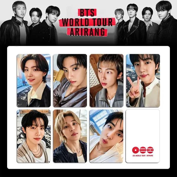 Карточки BTS БТС ARIRANG k-pop карточки коллекционные JK V SUGA JIN JIMIN Фотокарточки 54 * 86 мм 7 шт