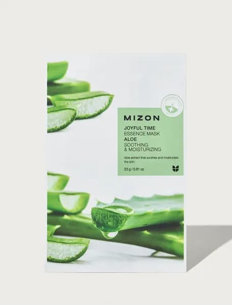 Тканевая маска для лица MIZON с экстрактом сока алоэ 1 шт, увлажняющая тонизирующая питательная здоровое сияние сужение пор заживляющая