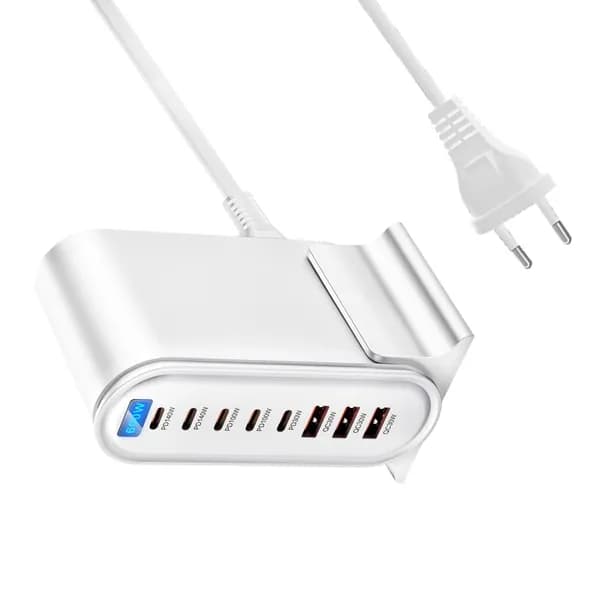 Зарядное устройство 600Вт USB c 8 портами PD140Vt для электроники и гаджетов