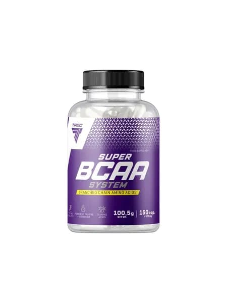 Аминокислоты БЦА в капсулах Trec Nutrition SUPER BCAA SYSTEM 150 caps