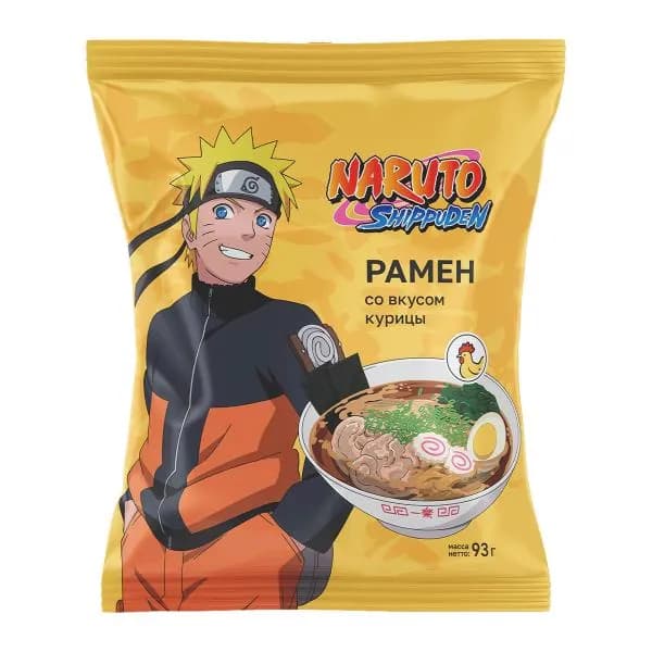 Лапша быстрого приготовления Рамен со вкусом курицы Naruto 93г
