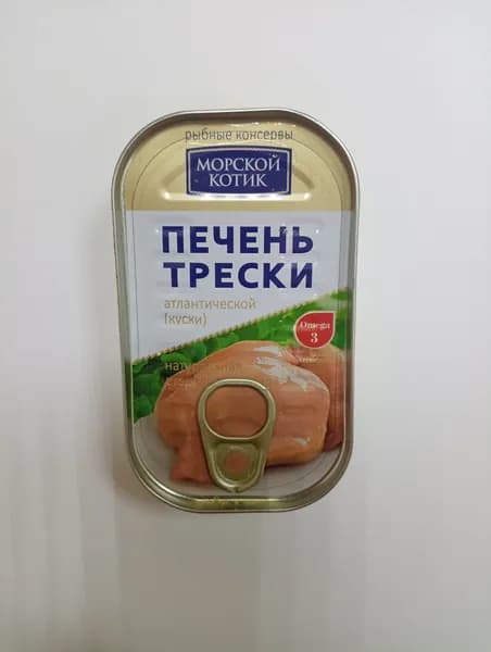 Печень трески "Морской котик" ж/б 115гр - 1 банка