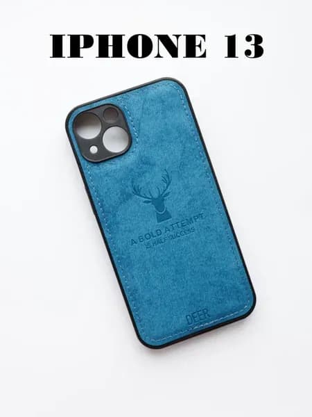 Чехол кожаный на iPhone 13 с рисунком