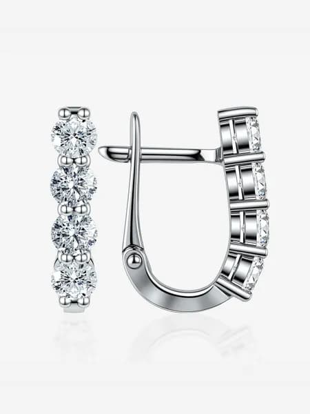 Серьги золотые женские 585 с бриллиантами