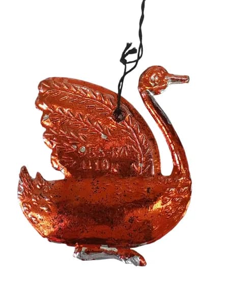 Советская ёлочная игрушка, Лебедь, сделано в СССР.
