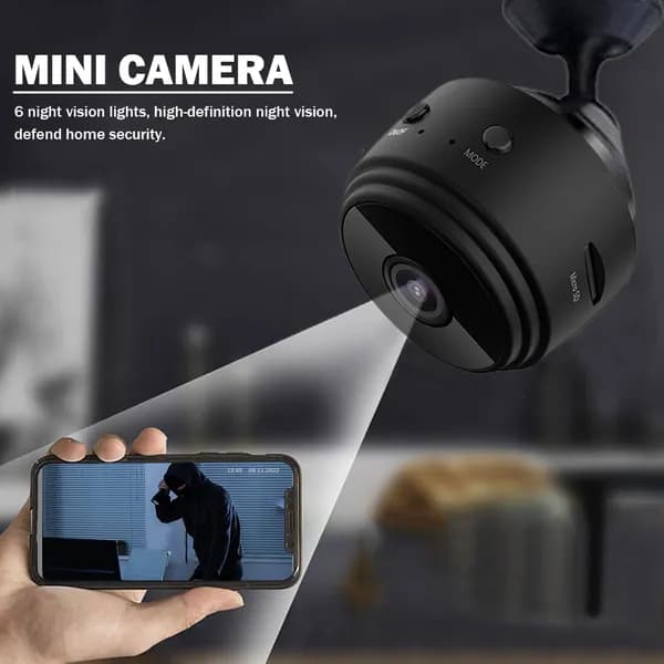 WiFi-камера мини для домашних животных и младенцев, 1080p, ночное видение, поворотный кронштейн, аккумулятор