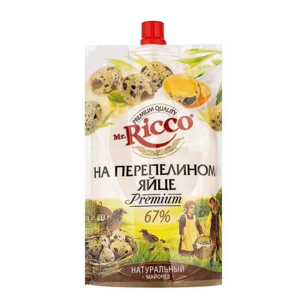Майонез Mr. Ricco на перепелином яйце 67% 220мл