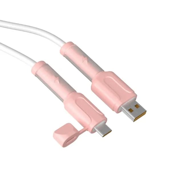 Защитные колпачки для кабеля USB Type-C, Розовый - Универсальный Android mo