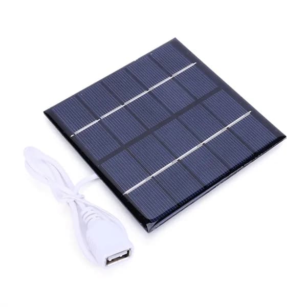 Солнечная панель USB 5 В, 1,2 Вт, 100 100 мм, поликристаллическая, для зарядки аккумуляторов 3,7 В