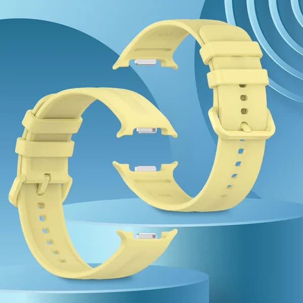 Силиконовый ремешок для Samsung Galaxy Watch 9 и Watch 8 (40 мм), кремово-жёлтый