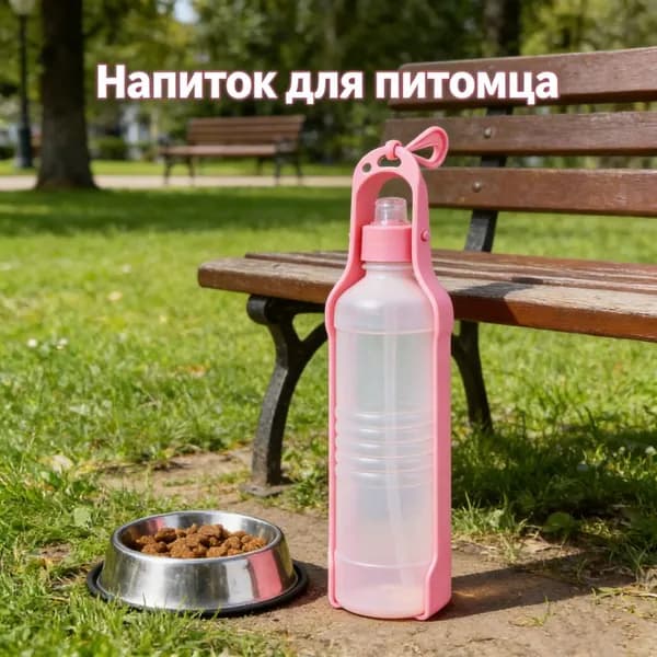 Pet портативная бутылка воды / цвет: розовый; Спецификация: 500 мл