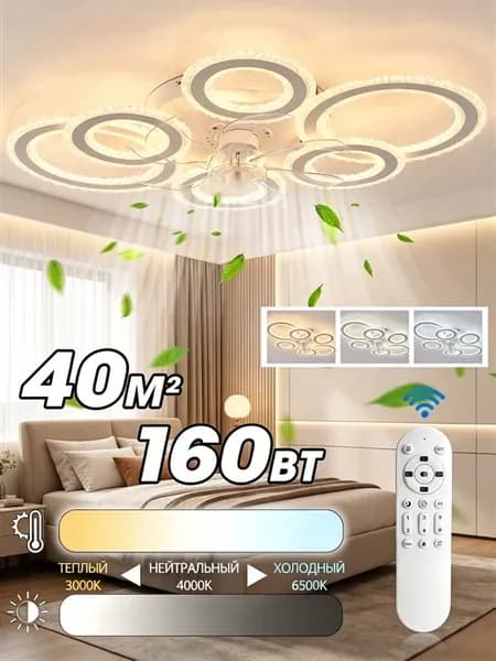 Светодиодная люстра на потолок 96W