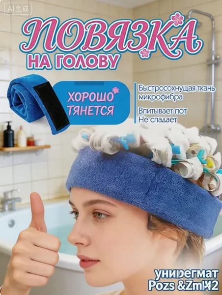 Повязка на голову защита от химической завивки