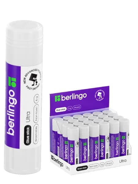Клей карандаш 24 шт Bеrlingo Ultra ПВП (PVP) 8г