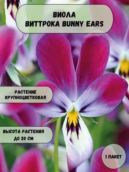 Виола (анютины глазки) виттрока Bunny Ears, семена 10 шт