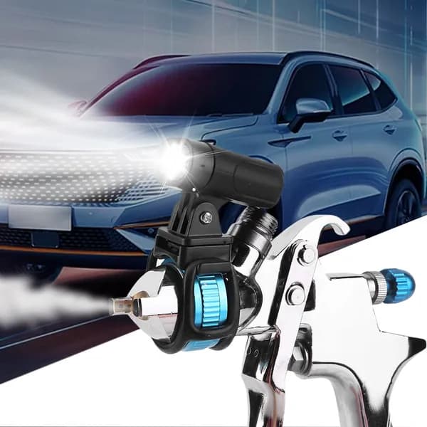 Универсальная LED-лампа для краскопульта с регулируемым креплением и встроенным аккумулятором