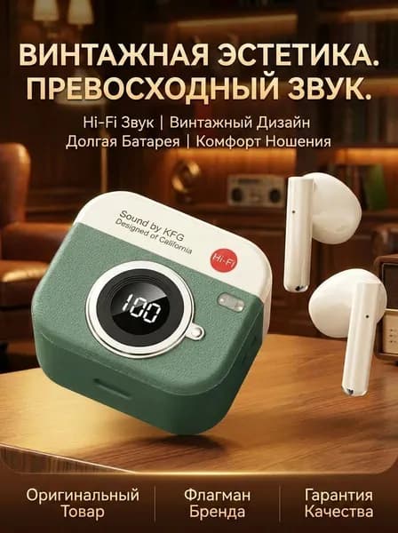 Наушники беспроводные с микрофоном Q86, Bluetooth, USB Type-C, зеленый