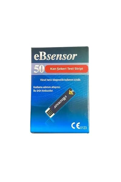 Ebsensor Kan ekeri Test Stripi 50'li / Тест-полоски для определения уровня глюкозы в крови Эбсенсор 50 шт.