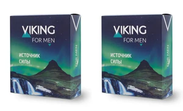 Viking Подарочный набор Источник Силы, Гель для душа 300 мл + Гель-шампунь 300 мл, 2 упаковки