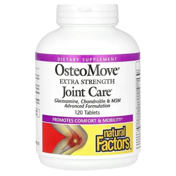 Пищевая добавка Natural Factors, OsteoMove, средство для ухода за суставами с повышенной силой действия, 120 таблеток