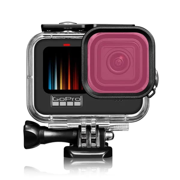 Фильтр для дайвинга, GOPRO Спортивная камера Водонепроницаемый чехол-фильтр, розовый